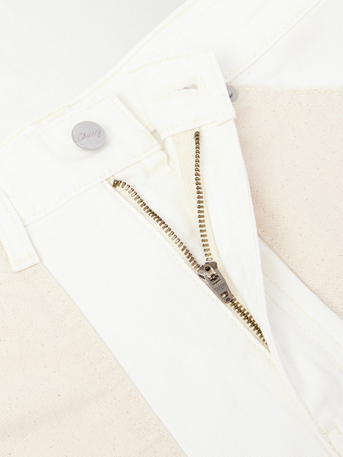 Cherry Los Angeles - Straight-Leg Double-Knee Cotton-Canvas Trousers - Neutrals
