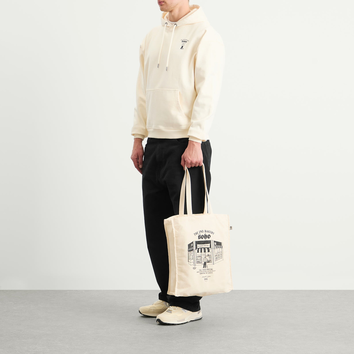 Percival Men's Patisserie Tote Bag - Presented by END. in Ecru 