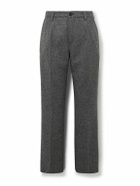 Portuguese Flannel - Straight-Leg Pleated Wool Suit Trousers - Gray