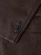 LOEWE - Nubuck Suit Jacket - Brown