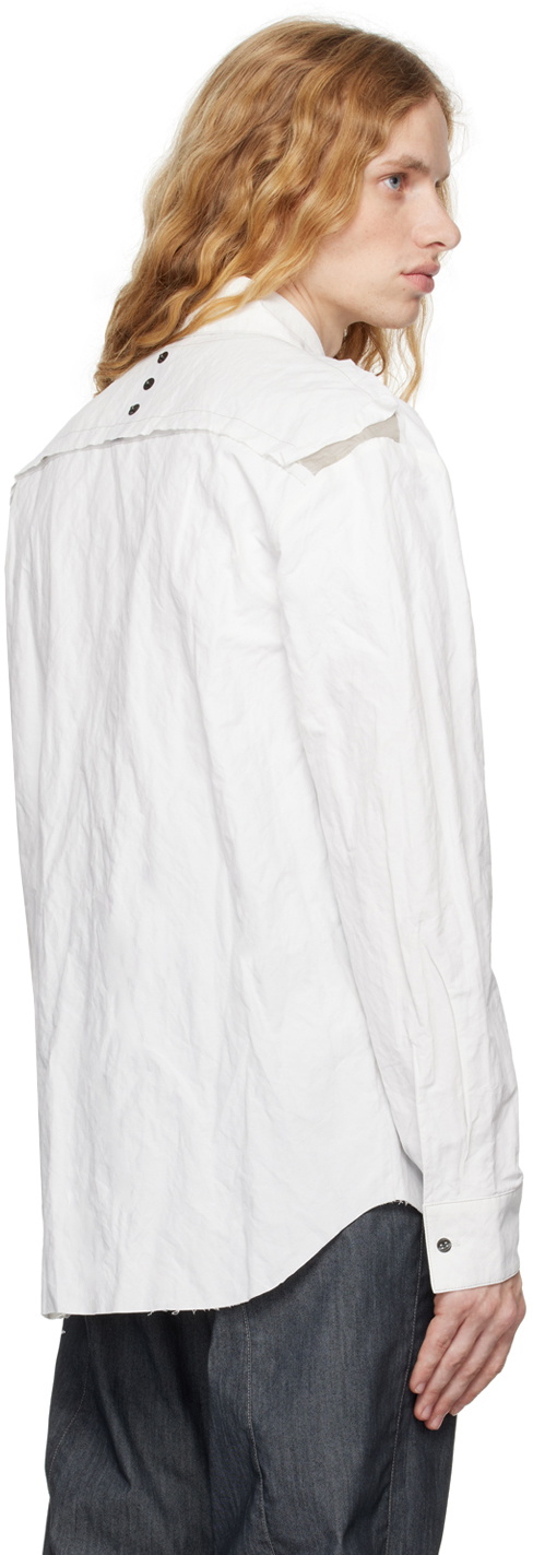 CARNET-ARCHIVE White Skin-Off Shirt