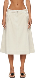 LE17SEPTEMBRE Off-White Kate Denim Midi Skirt