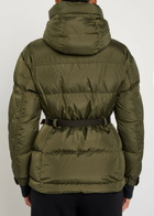Moncler Salastrains Belted Padded Shell Jacket Green Dark