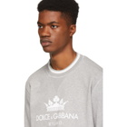 Dolce and Gabbana Grey Crown Logo Sweatshirt