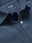 Drake's - Brushed Cotton-Twill Shirt - Blue