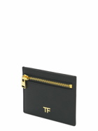 TOM FORD - Tf Leather Card Holder W/zipped Pocket