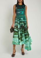 Roksanda Tera Printed Silk Midi Dress Multicoloured 1