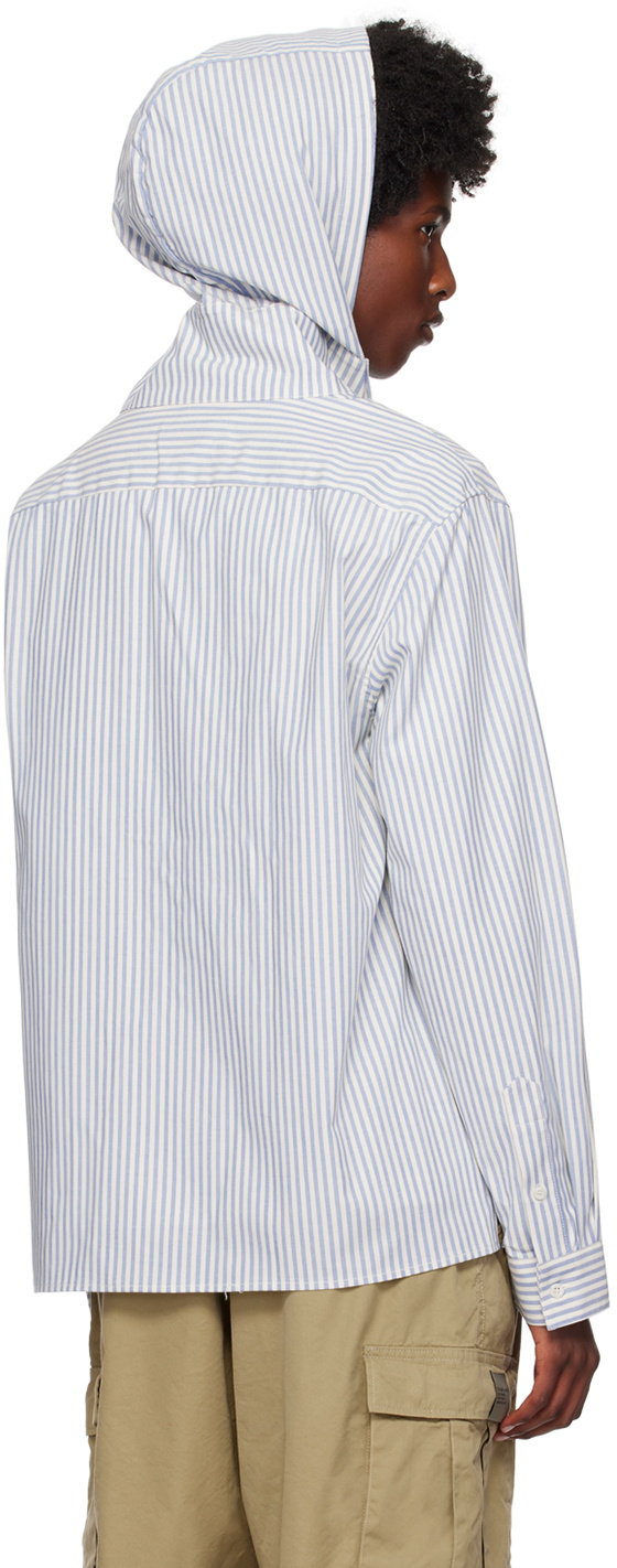 Kijun Blue Stripe Hoodie Shirt