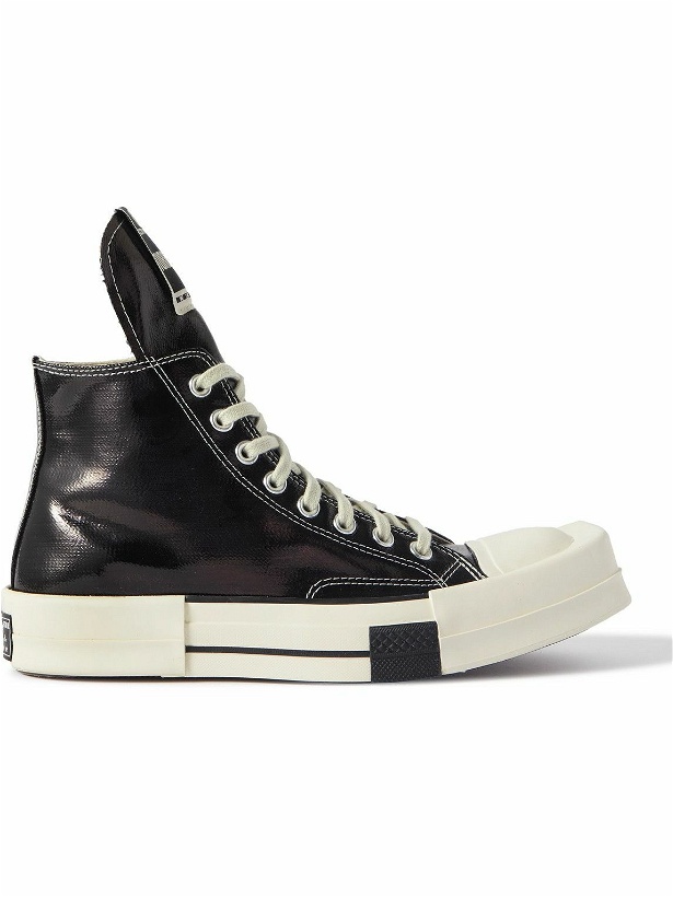 Photo: Rick Owens - Converse TURBODRK Chuck 70 Coated-Canvas High-Top Sneakers - Black