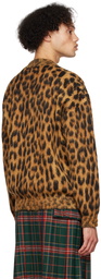 Palm Angels Brown & Black Animalier Cardigan