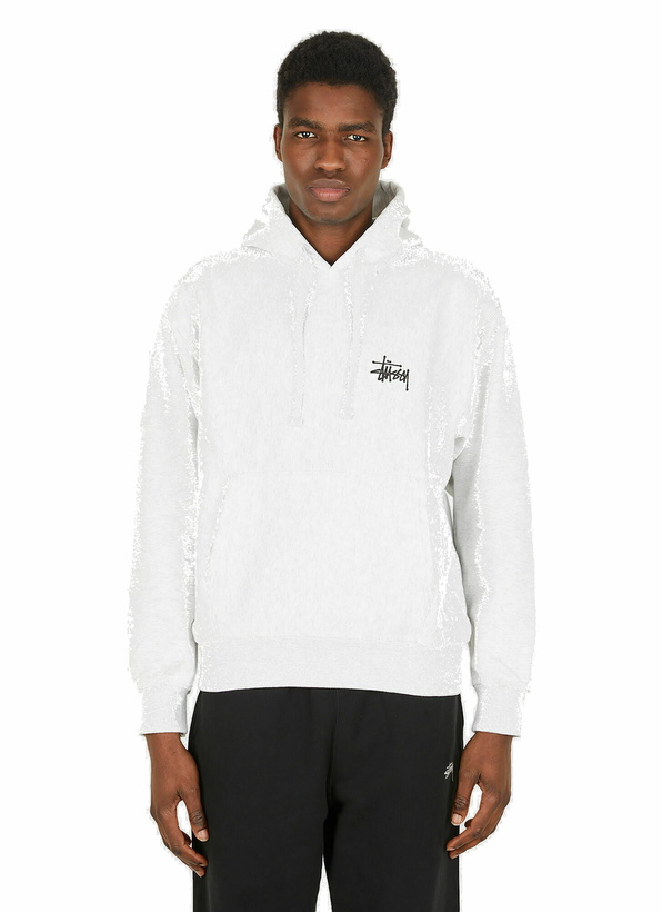 Photo: Stüssy - Basic Logo Hooded Sweatshirt in Grey