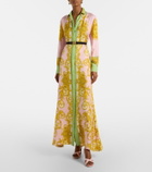 Versace Printed silk twill shirt dress