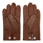 Hugo Brown Leather Gloves