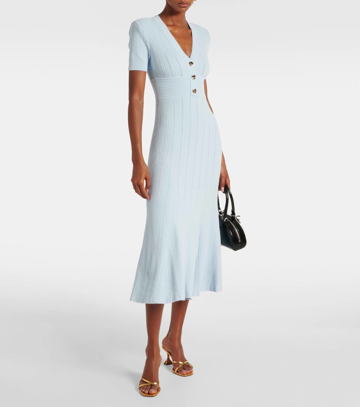 Self-Portrait Pointelle midi dress Self-Portrait