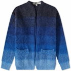 Isabel Marant Men's Danah Dip Dyed Mohair Cardigan in Navy