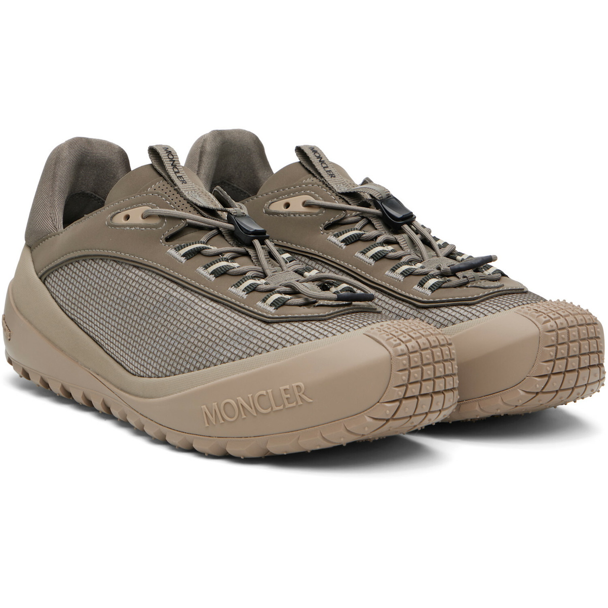Moncler Taupe Trailgrip LP Suede & Nubuck Sneaker