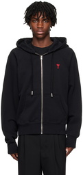 AMI Paris Black Ami de Cœur Hoodie