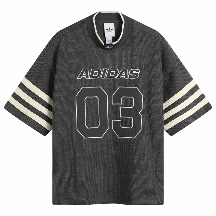 Photo: Adidas Men's Knit Firebird Jersey in Utility Black