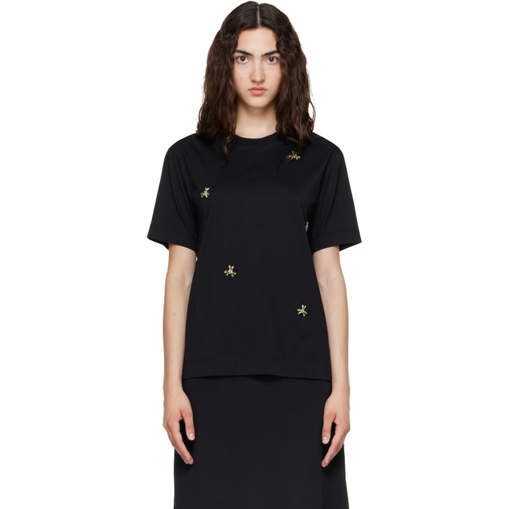 Photo: Simone Rocha Black Embellished Boy T-shirt