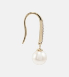 Mateo 14kt gold drop earrings with diamonds and pearls