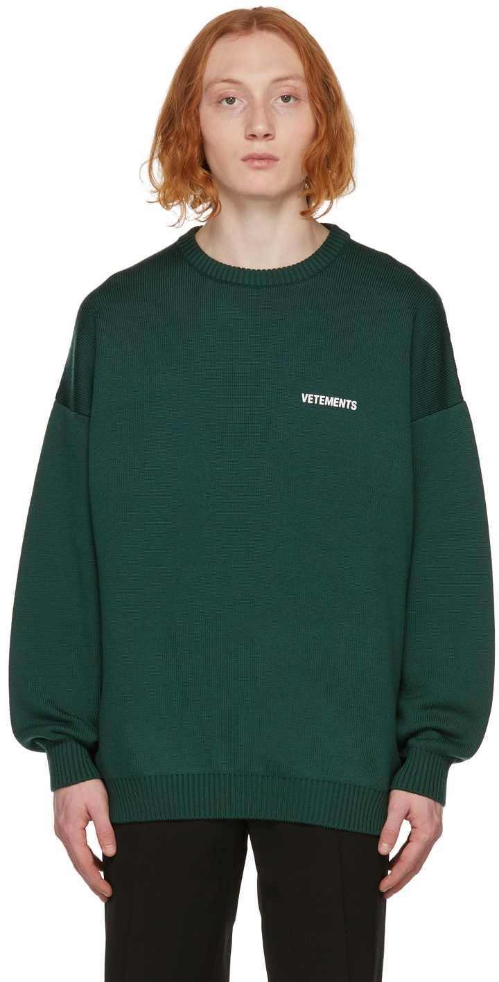 VETEMENTS Green Logo Sweater Vetements