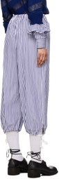 Comme des Garçons Girl Navy & White Striped Trousers