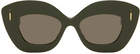 LOEWE Khaki Retro Screen Sunglasses