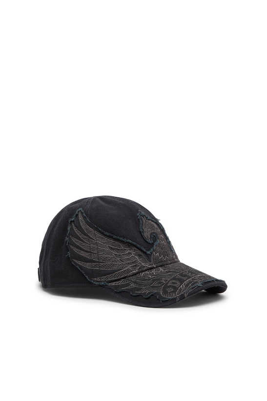 Photo: Diesel Baseball cap with Phoenix embroidery - Caps Mens in Black