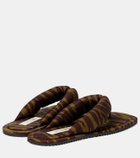 The Attico Indie zebra-print thong sandals