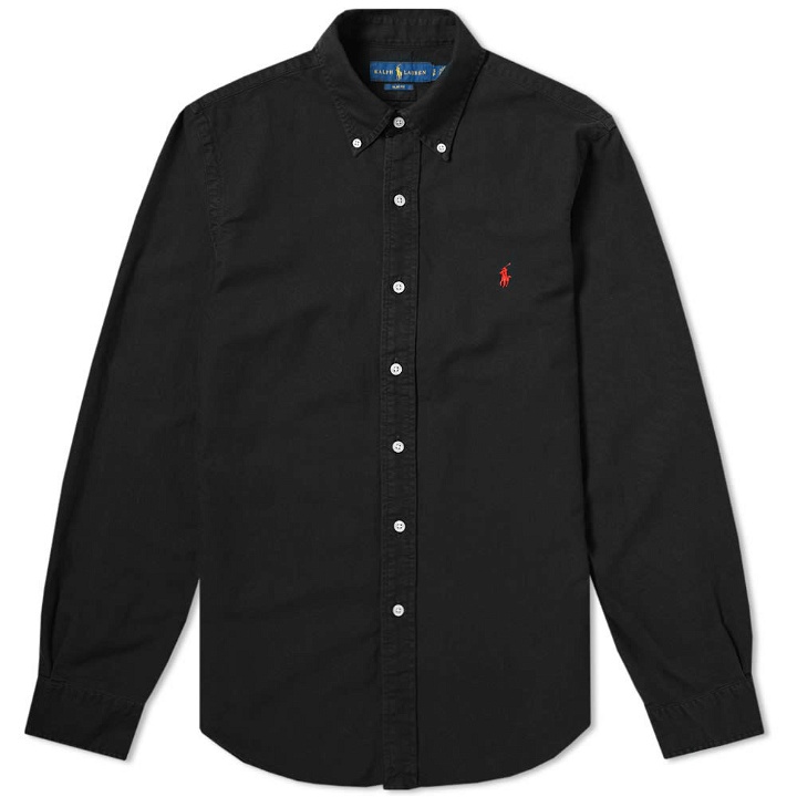 Photo: Polo Ralph Lauren Slim Fit Garment Dyed Button Down Shirt Polo Black & Red