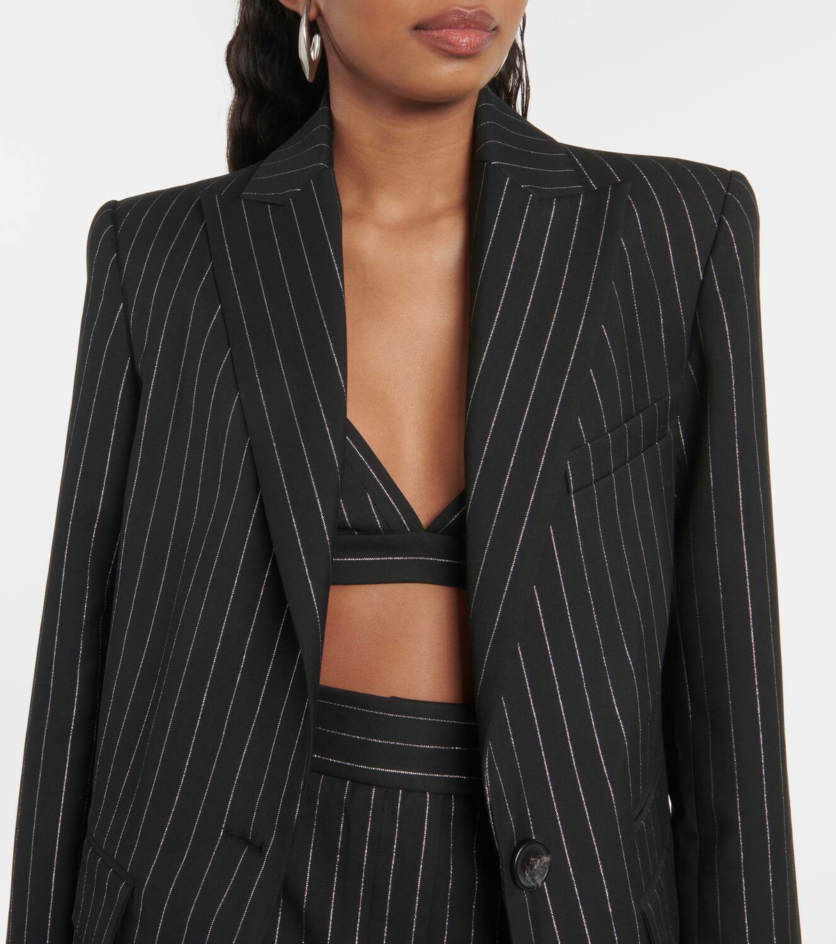 Alex Perry Prinstripe Lurex® blazer Alex Perry