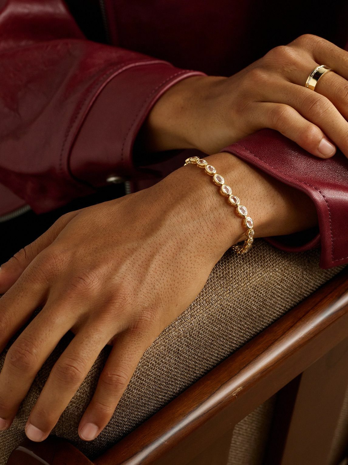 SHAY - 18-Karat Yellow Gold Topaz Tennis Bracelet