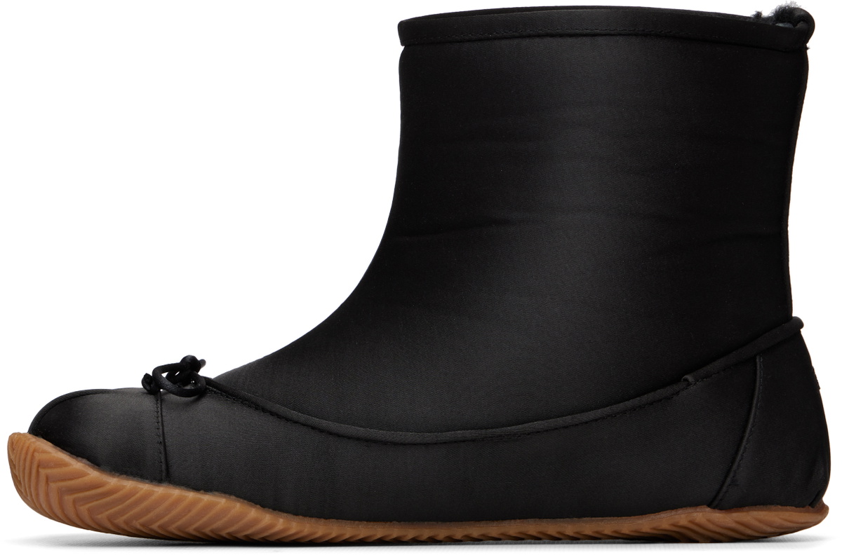 ABRA Black Satin Baby Boots