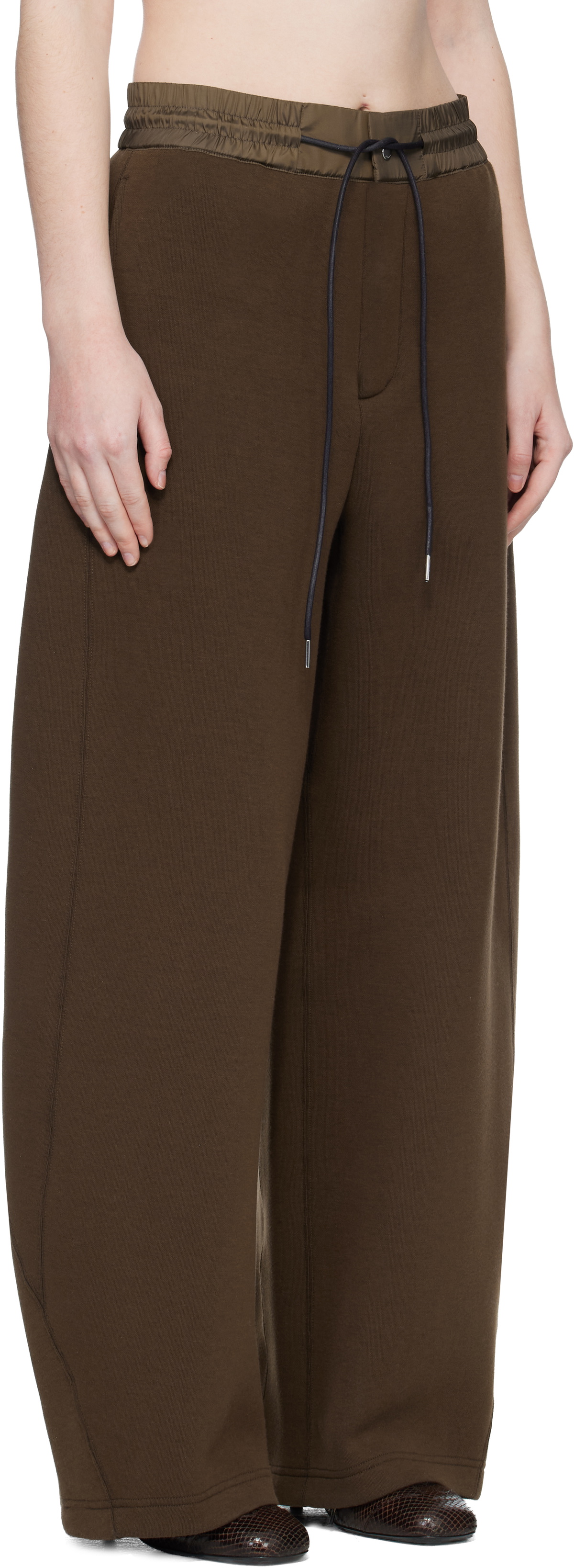sacai Brown Sponge Sweatpants