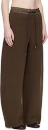 sacai Brown Sponge Sweatpants