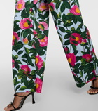 Oscar de la Renta Floral cotton-blend jumpsuit