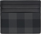 Burberry Black Tall Check Card Holder