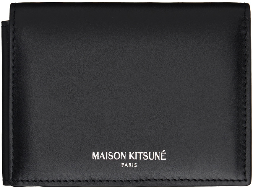 Maison Kitsuné Black Fox Head Trifold Wallet