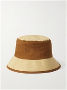 Malbon Golf - Logo-Embroidered Two-Tone Cotton-Canvas Bucket Hat