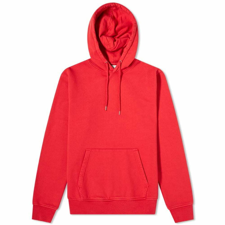Photo: Colorful Standard Men's Classic Organic Popover Hoody in Scarlet Red