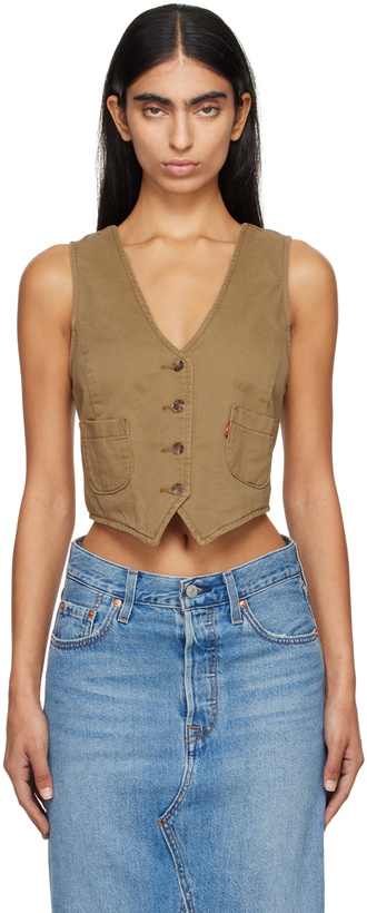 Photo: Levi's Brown Tailored Vest