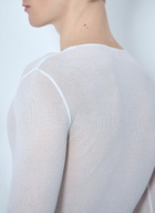 032C Knit Logo Print Top
