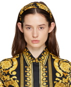 Versace Black & Yellow Barocco Headband