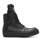 Rick Owens Black Geobasket High-Top Sneakers