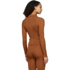 Calle Del Mar Orange Ribbed Cardigan
