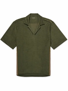 Paul Smith - Logo-Appliquéd Cotton-Blend Terry Polo Shirt - Green