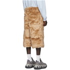Landlord Brown Faux-Fur Shorts