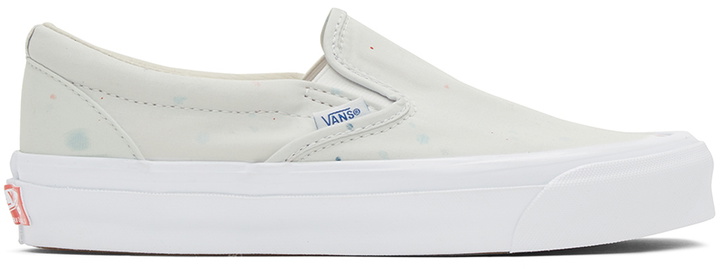 Photo: Vans White Geoff McFetridge Edition OG Classic Slip-On Sneakers