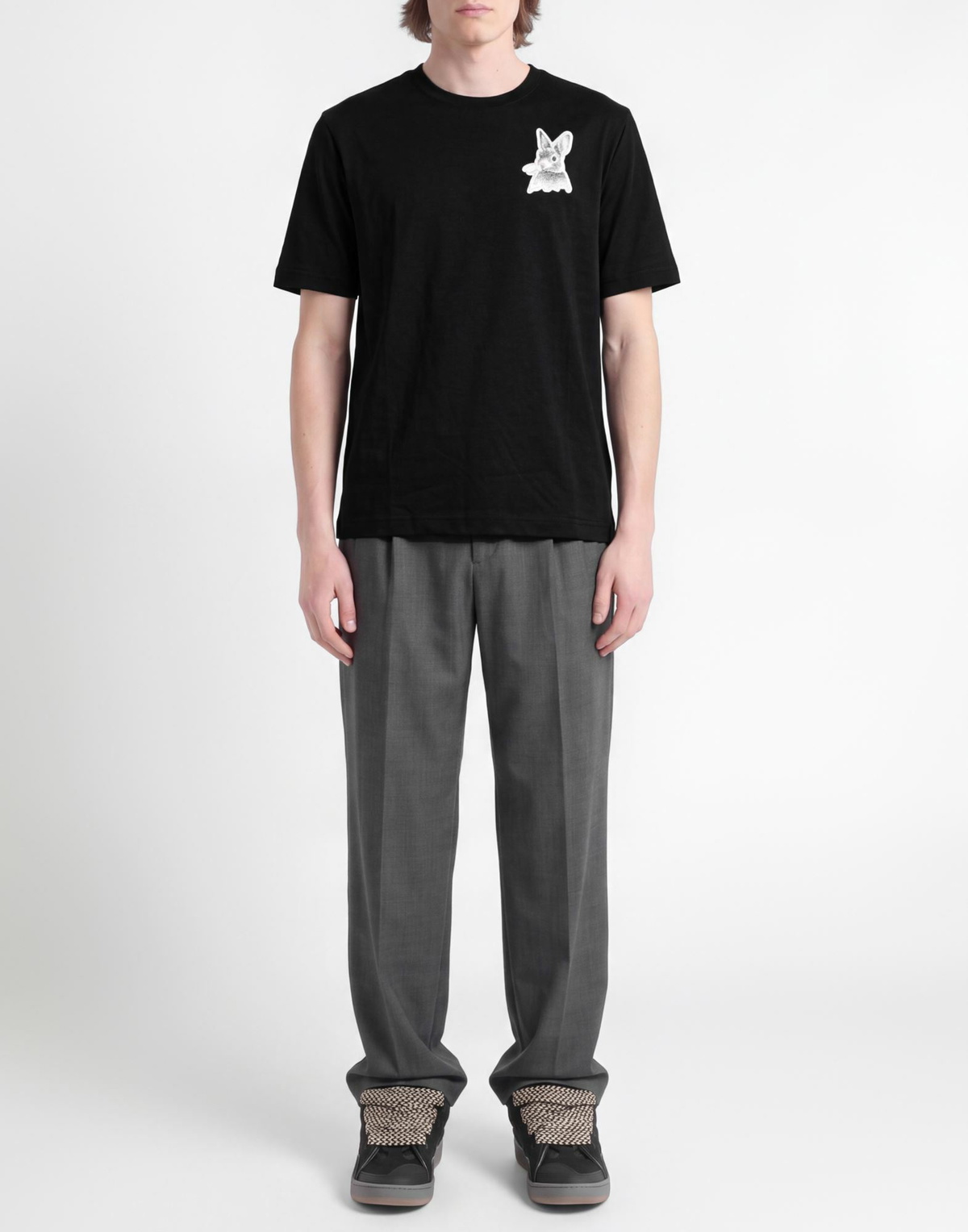 Lanvin Mens T-shirt in Black