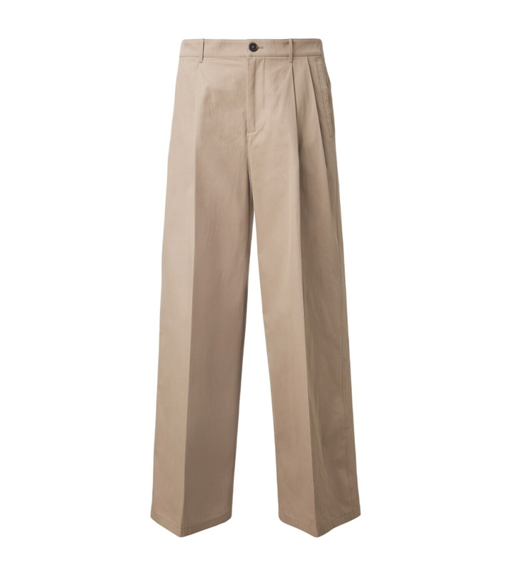 Photo: Jil Sander Pleated cotton wide-leg pants